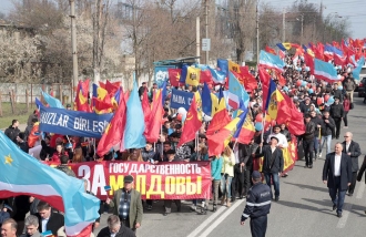 В Комрате прошел марш защитников молдавской государственности