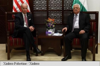 Violența, în centrul discuțiilor dintre vicepreședintele american Biden și liderul palestinian Abbas